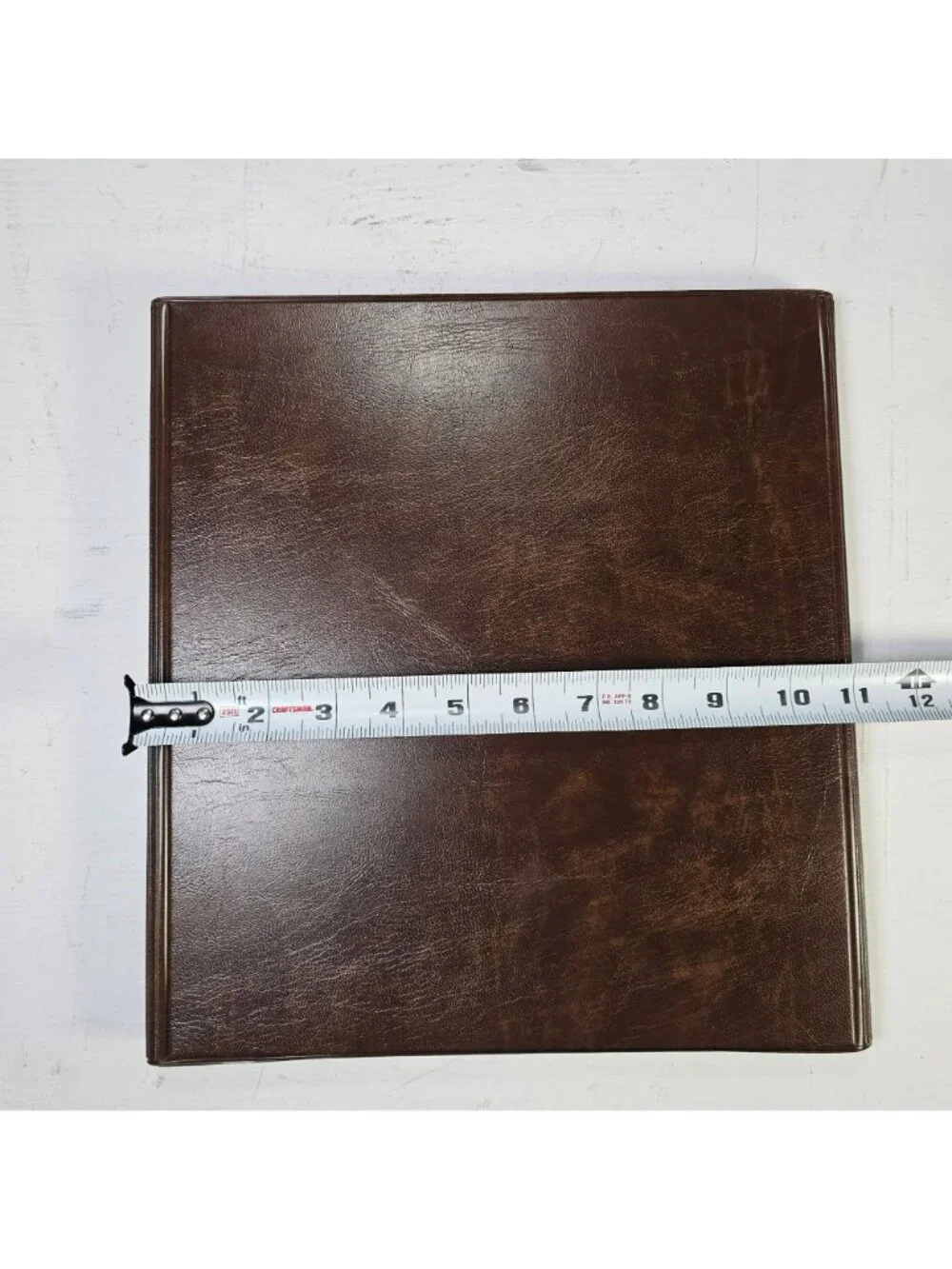 Vintage Home Diary Brown Faux Leather Document Binder with Log Book 11x12